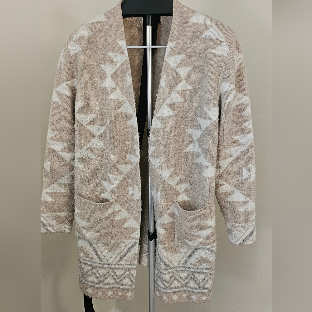 Frye Neutral Beige Knit Sweater Label Detail
